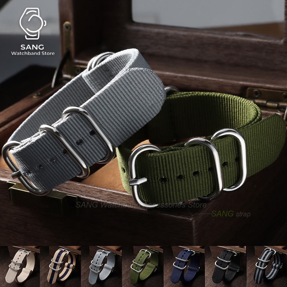 Nato Strap Nylon - 18mm 20mm 22mm 24mm Tali Jam