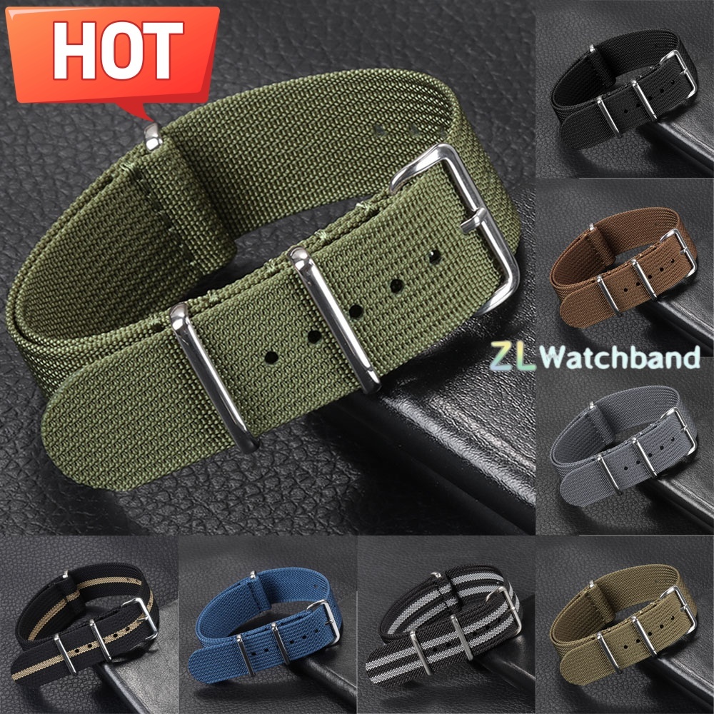 Tali Jam Tangan Nilon Bergaris - Nato Strap Nylon ulasan dan harga