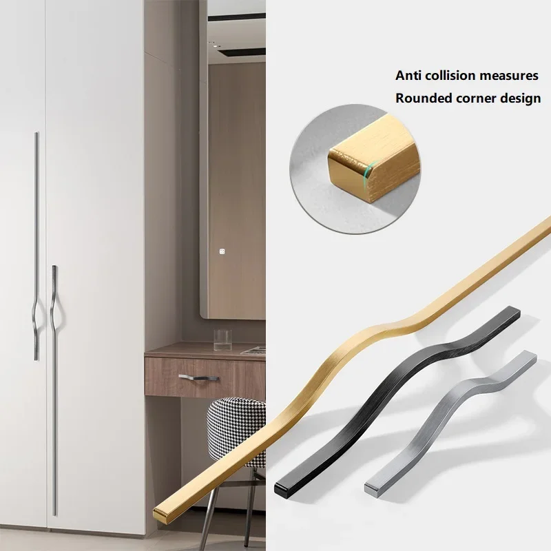 Gagang Kabinet Emas Disikat Di - Curved Spring Bar ulasan dan harga