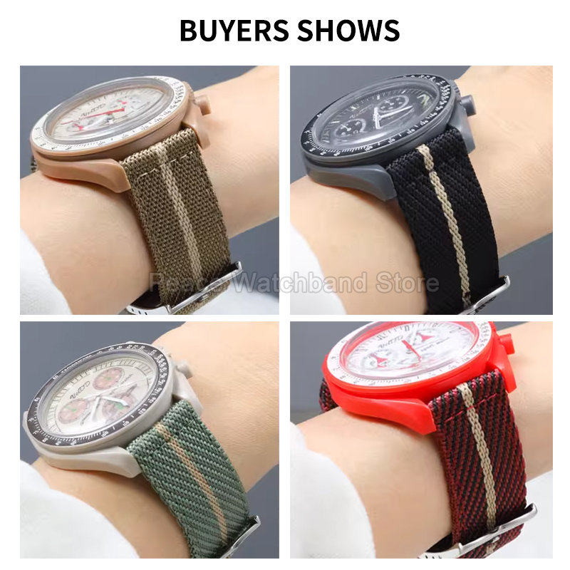 Gelang Nilon Merah Biru Khaki  - Nato Strap Nylon ulasan dan harga