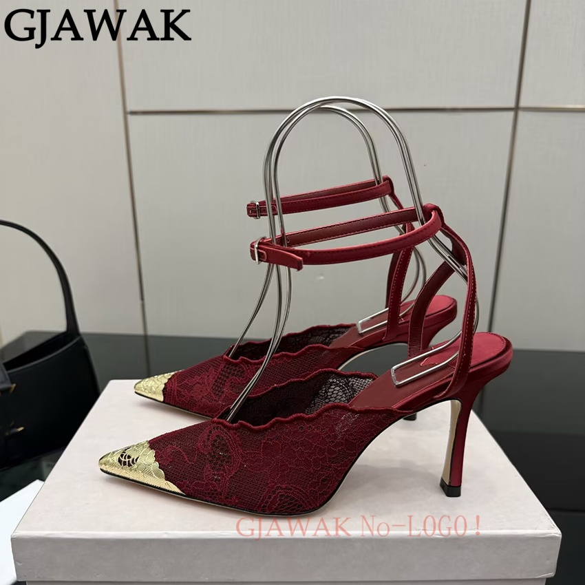 Sepatu Hak Tinggi Tipis Wanita - Mesh Strap Metal ulasan dan harga