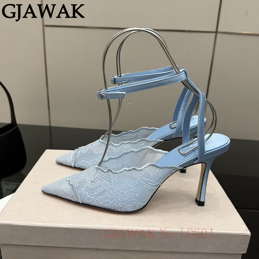 Sepatu Hak Tinggi Tipis Wanita - Mesh Strap Metal ulasan dan harga